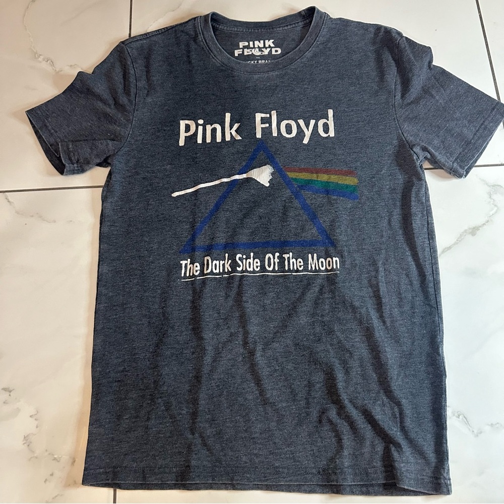 Pink Floyd the dark side of the moon lucky brand shirt size small blue gray